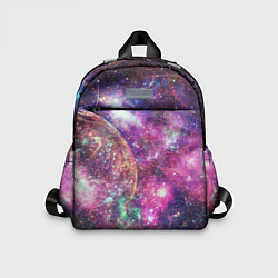 Детский рюкзак Пурпурные космические туманности со звездами, цвет: 3D-принт