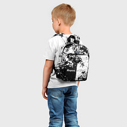 Детский рюкзак Король и шут - черно-белая абстракция, цвет: 3D-принт — фото 2