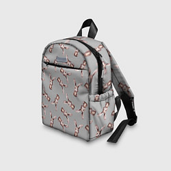 Детский рюкзак Зайцы на сером фоне, цвет: 3D-принт — фото 2