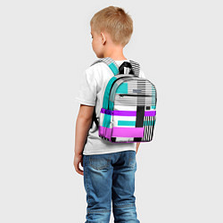 Детский рюкзак Геометрический узор в стиле пэчворк, цвет: 3D-принт — фото 2