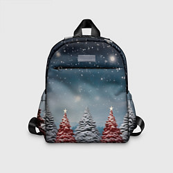 Детский рюкзак Волшебство зимней природы иней на деревьях, цвет: 3D-принт
