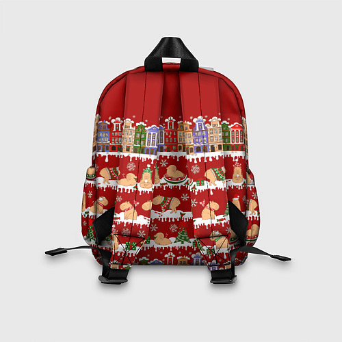Детский рюкзак Капибара на Новый год / 3D-принт – фото 2