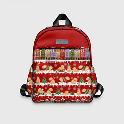 Детский рюкзак Капибара на Новый год, цвет: 3D-принт