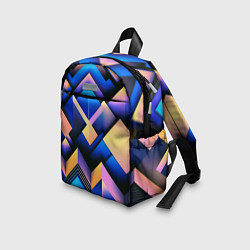 Детский рюкзак Неоновые абстрактные горы, цвет: 3D-принт — фото 2