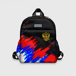 Детский рюкзак Россия триколор герб краски