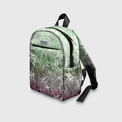 Детский рюкзак Абстракция - spider web on purple-green background, цвет: 3D-принт — фото 2