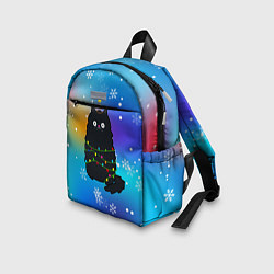 Детский рюкзак Новогодний котик и снежинки, цвет: 3D-принт — фото 2