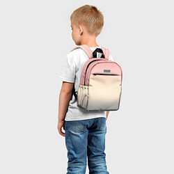 Детский рюкзак Персиковый и серый градиент, цвет: 3D-принт — фото 2