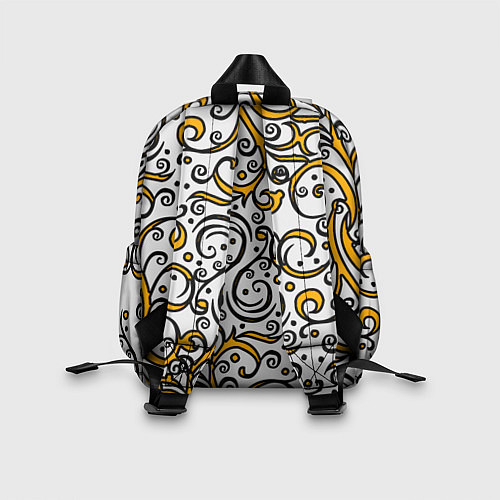 Детский рюкзак Жёлтый кружевной узор / 3D-принт – фото 2