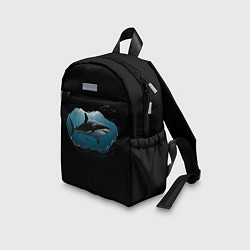 Детский рюкзак Акула в овале, цвет: 3D-принт — фото 2