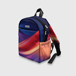 Детский рюкзак Абстрактные синие волны, цвет: 3D-принт — фото 2