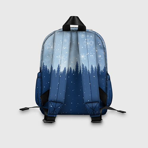 Детский рюкзак Дракон в зимнем лесу / 3D-принт – фото 2