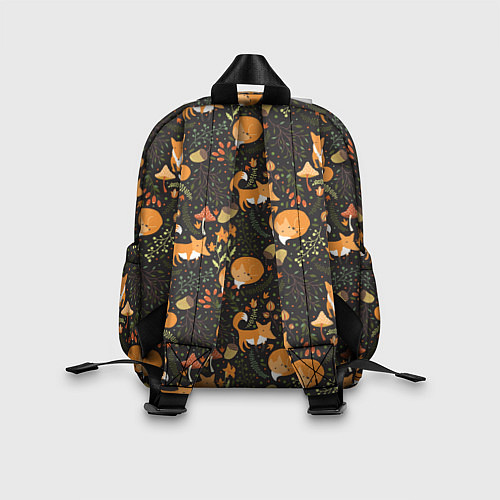 Детский рюкзак Рыжие лисы в лесу / 3D-принт – фото 2