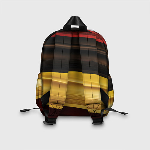 Детский рюкзак Черный красный желтый цвет абстракции / 3D-принт – фото 2