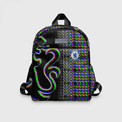Детский рюкзак Chelsea fc glitch, цвет: 3D-принт