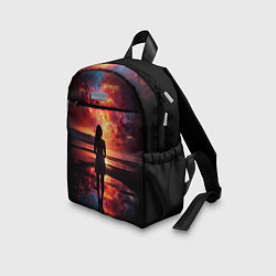 Детский рюкзак Девушка на закате - космос, цвет: 3D-принт — фото 2