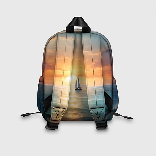 Детский рюкзак Яхта на закате солнца / 3D-принт – фото 2