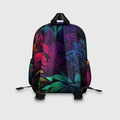 Детский рюкзак Яркие абстрактные листья / 3D-принт – фото 2