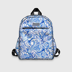Детский рюкзак Гжельская роспись на белом фоне, цвет: 3D-принт