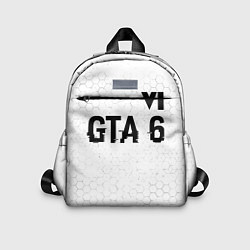 Детский рюкзак GTA 6 glitch на светлом фоне посередине, цвет: 3D-принт