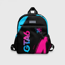 Детский рюкзак GTA6 - neon gradient вертикально, цвет: 3D-принт