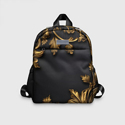 Детский рюкзак Золотые объемные листья, цвет: 3D-принт