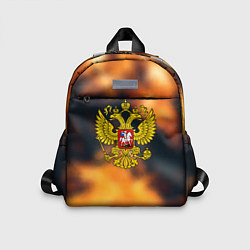 Детский рюкзак Герб РФ градиент огня