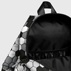 Детский рюкзак Камуфляж гексагон серый, цвет: 3D-принт — фото 2