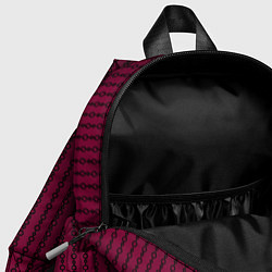 Детский рюкзак Полосы цепочки красно-пурпурный, цвет: 3D-принт — фото 2