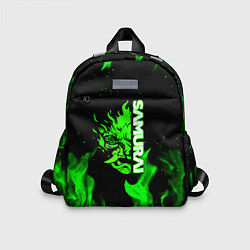 Детский рюкзак Samurai green fire toxic, цвет: 3D-принт