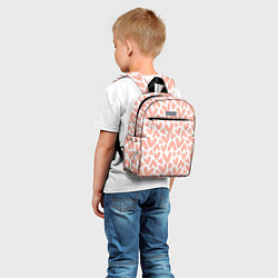 Детский рюкзак Сердечки на белом фоне паттерн, цвет: 3D-принт — фото 2