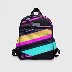 Детский рюкзак Косые полосы неона, цвет: 3D-принт