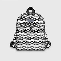 Детский рюкзак Треугольники чёрные и белые, цвет: 3D-принт