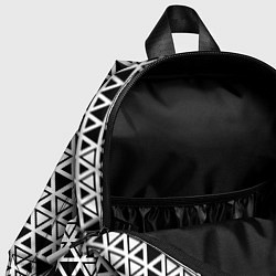Детский рюкзак Треугольники чёрные и белые, цвет: 3D-принт — фото 2