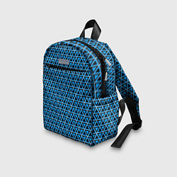 Детский рюкзак Синие и чёрные треугольники, цвет: 3D-принт — фото 2