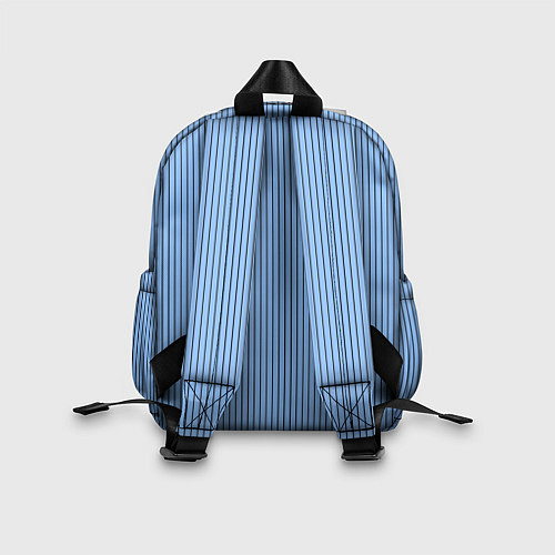 Детский рюкзак Строгий небесно-голубой в полоску / 3D-принт – фото 2