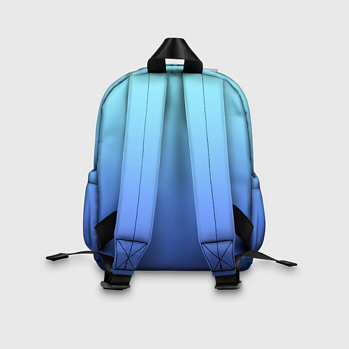 Детский рюкзак Голубой и черно-синий градиент / 3D-принт – фото 2
