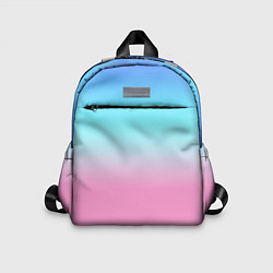 Детский рюкзак Синий и голубо-розовый градиент, цвет: 3D-принт