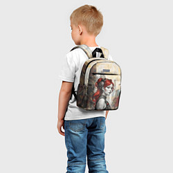 Детский рюкзак Рыжая девушка с татуировкой, цвет: 3D-принт — фото 2