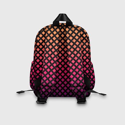 Детский рюкзак Градиент закат под сеткой / 3D-принт – фото 2