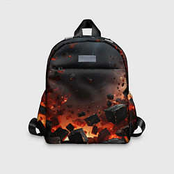 Детский рюкзак Взрыв плит и огонь, цвет: 3D-принт