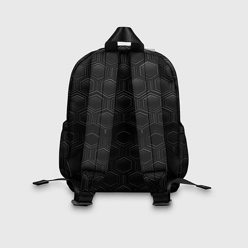 Детский рюкзак Чёрные соты сетка / 3D-принт – фото 2