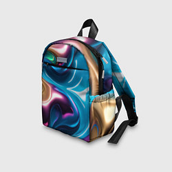 Детский рюкзак Жидкий красочный металл, цвет: 3D-принт — фото 2