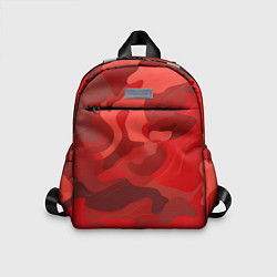 Детский рюкзак Красный камуфляж крупный, цвет: 3D-принт