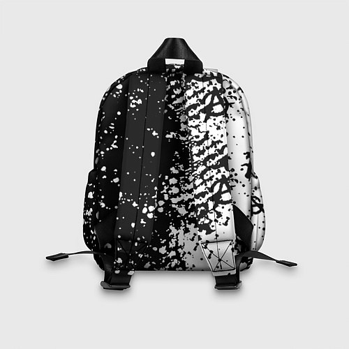 Детский рюкзак Анархия краски черно-белые / 3D-принт – фото 2