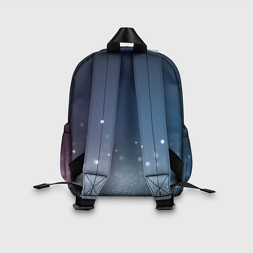 Детский рюкзак Серебристые блёстки на синем фоне - нейросеть / 3D-принт – фото 2