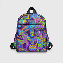 Детский рюкзак Психоделические цветы, цвет: 3D-принт