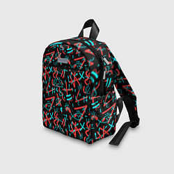 Детский рюкзак Цветные геометрические каракули, цвет: 3D-принт — фото 2