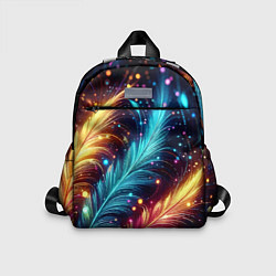 Детский рюкзак Неоновые разноцветные перья
