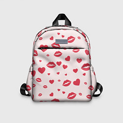 Детский рюкзак Поцелуйчики паттерн, цвет: 3D-принт